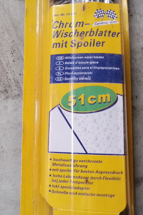 Wischblätter verchromt - Wiper blades chrome-plated Wischblätter verchromt - Wiper blades chrome-plated